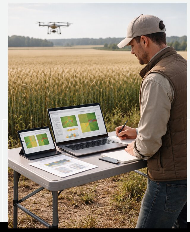 Система AI прогнозирования урожайности для точных агрономий в Нурлате