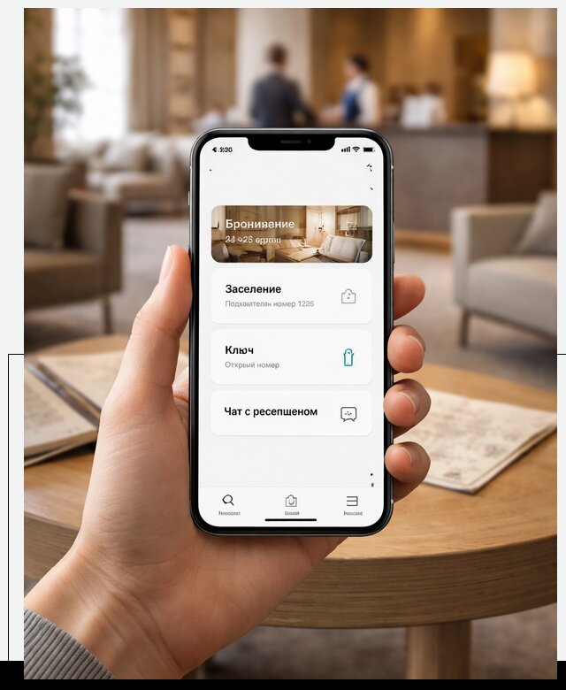 Мобильное приложение для гостей отеля в Нурлате, управление сервисом
